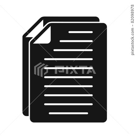Document Icon. Flat style vector EPS. - Stock Illustration [82098978 ...