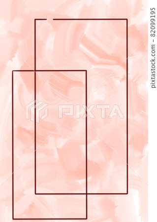 abstract red rectangle shapes on delicate peach orange watercolor gouache paint brush strokes minimalist background abstract red rectangle shapes on delicate peach orange watercolor gouache paint brush strokes minimalist background 82099195