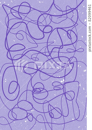 strange messy lines on purple paper textured background, abstract minimalist background wallpaper design 82099461