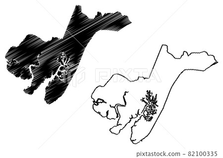 Tombali Region (Republic of Guinea-Bissau, Regions of Guinea Bissau) map vector illustration, scribble sketch Tombali map 82100335