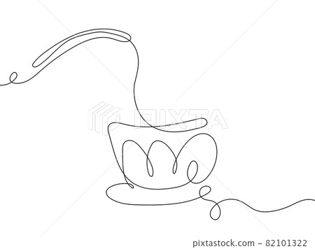 one line drawing of coffee. vector illustration one line drawing of coffee. vector illustration 82101322