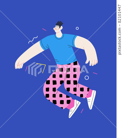 Happiness - happy people jumping in the air cheerfully Happiness - happy people jumping in the air cheerfully 82101447