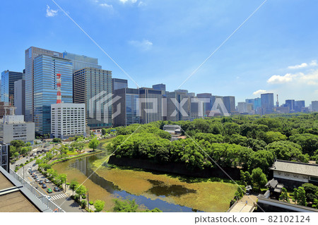 皇居周圍的東京城市景觀 皇居周圍的東京城市景觀 82102124