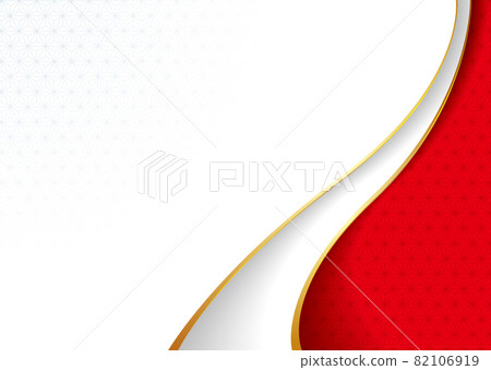 麻葉圖案和紅白線的日式背景圖像 插圖素材 圖庫