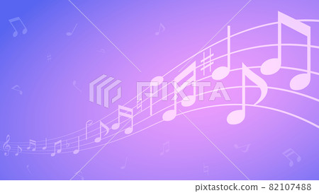 Background design of staff and notes Gradation 82107488