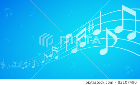 Background design of staff and notes Gradation Background design of staff and notes Gradation 82107490