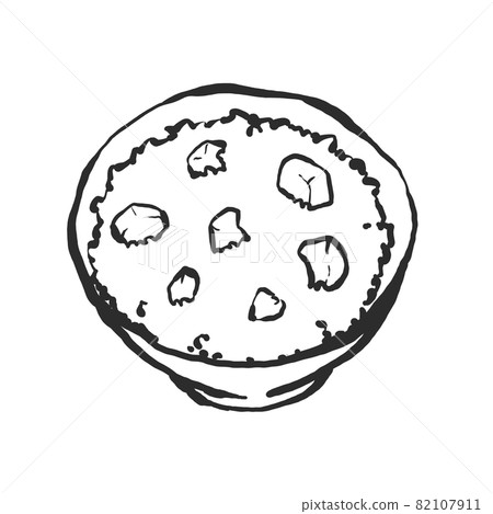 板栗飯手繪毛筆劃風插畫 82107911