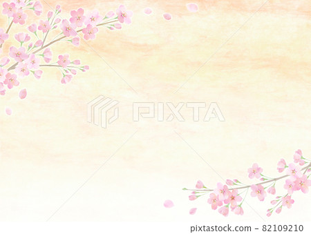 Sunset sky and cherry blossom background material (Japanese paper) Somei Yoshino Sunset sky and cherry blossom background material (Japanese paper) Somei Yoshino 82109210