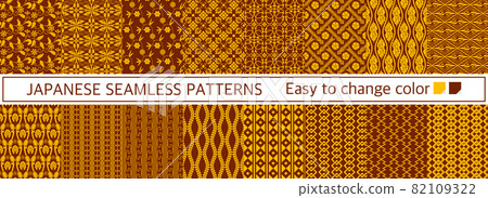 Japanese pattern seamless pattern set 82109322
