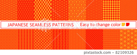 Japanese pattern seamless pattern set Japanese pattern seamless pattern set 82109326