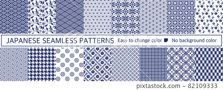 Japanese pattern seamless pattern set Japanese pattern seamless pattern set 82109333