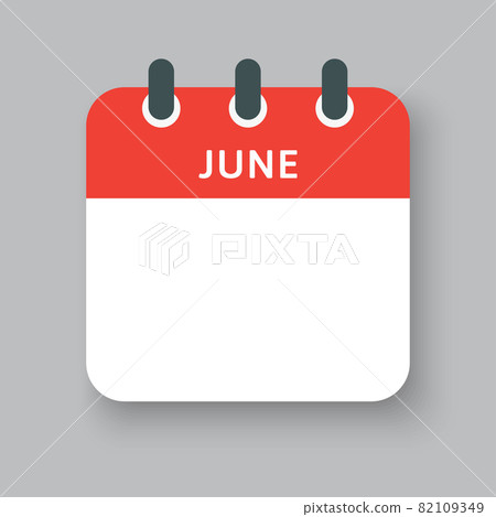 Template icon calendar, month of year June 82109349