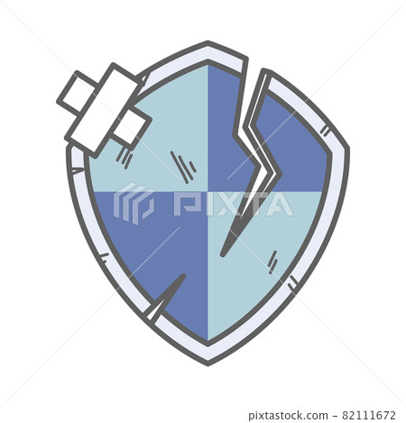 A simple illustration of a damaged shield A simple illustration of a damaged shield 82111672