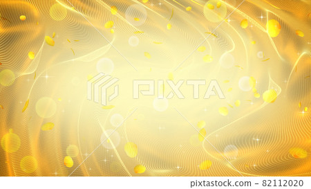 華麗的圖像花瓣和金色織物背景 82112020