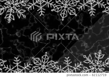 雪花背景矩形銀色閃光和黑色大理石 82112719