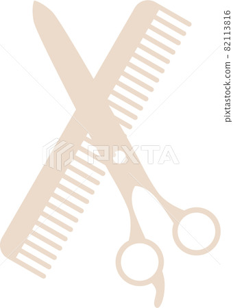Scissors and comb icon 82113816