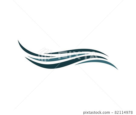 Water wave logo illustration 82114978