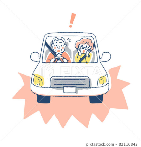 Trouble scene while driving an elderly driver 82116842