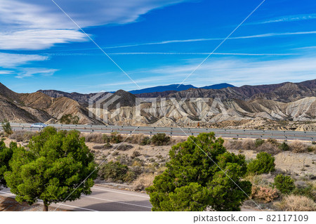 Tabernas desert, Desierto de Tabernas near Almeria, andalusia region, Spain 82117109