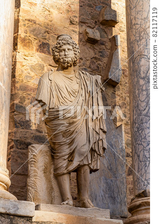 Roman Amphitheatre in Merida, Augusta Emerita in Extremadura, Spain 82117119