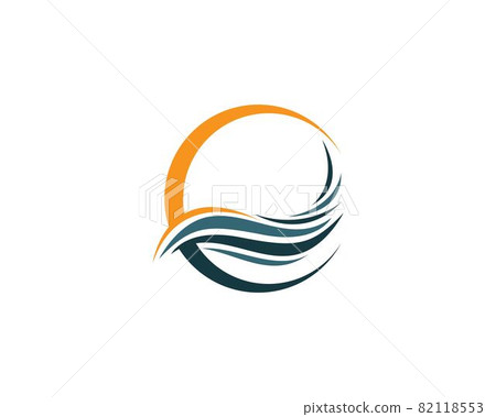 Water wave logo vector icon illustration 82118553