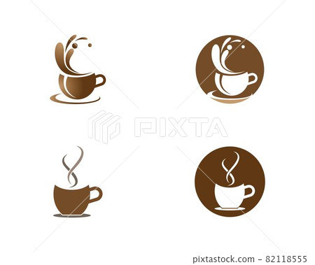 Coffee cup logo template vector icon 82118555