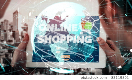 Shopping online and Internet money technology conceptual Shopping online and Internet money technology conceptual 82119801