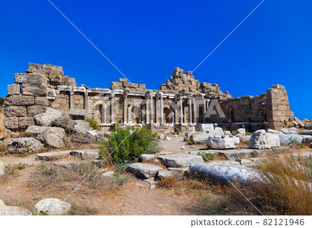 Old ruins in Side, Turkey Old ruins in Side, Turkey 82121946