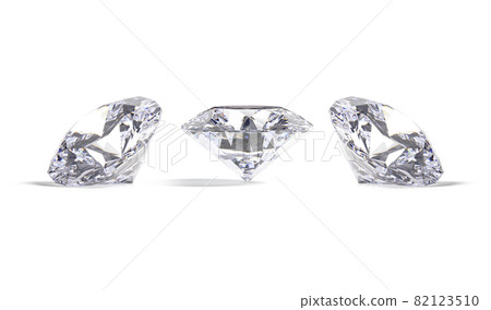 Blank sparkle diamond jewel mockup, front and side view 82123510
