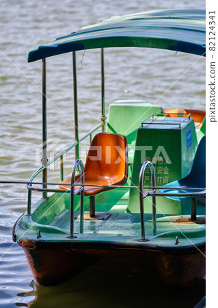 Pedal boat in Beihai lake, Beihai park in Beijing Pedal boat in Beihai lake, Beihai park in Beijing 82124341