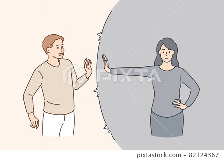 Defending personal boundaries and freedom concept 82124367