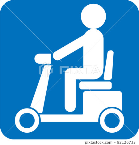 Electric wheelchair pictogram 82126732