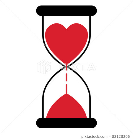 Hourglass with a heart time love, a timer for lovers Hourglass with a heart time love, a timer for lovers 82128206