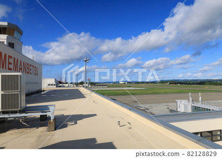 Landscape and aerial view of Memanbetsu Airport, Hokkaido 82128829
