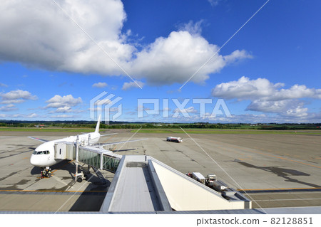 Landscape and aerial view of Memanbetsu Airport, Hokkaido 82128851