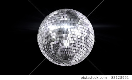 Mirror Ball Disco Club Dance Glitter 3D Illustration Background Back 82128961