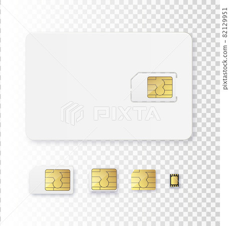 Sim card object realistic icon vector. Simcard isolated 3d design gsm. Sim card object realistic icon vector. Simcard isolated 3d design gsm. 82129951