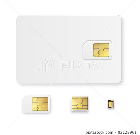 Sim card object realistic icon vector. Simcard isolated 3d design gsm. 82129961
