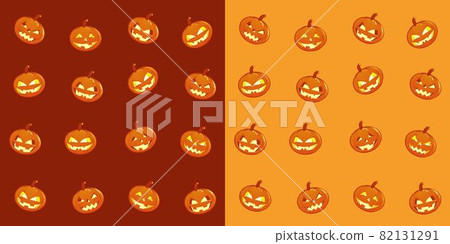 Orange Halloween Pumpking Design For Holiday Party Celebration Vector Art Background 82131291