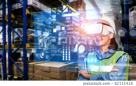 Future virtual reality technology for innovative VR warehouse management Future virtual reality technology for innovative VR warehouse management 82131418
