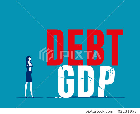 Bankruptcy business high risk of debt bloat concept. Debt to GDP crisis Bankruptcy business high risk of debt bloat concept. Debt to GDP crisis 82131953