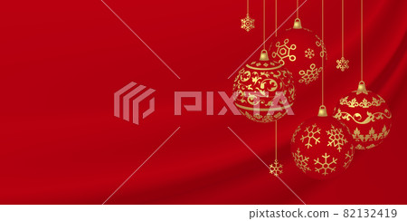 Patterned Christmas ornament set. White cloth back. 82132419