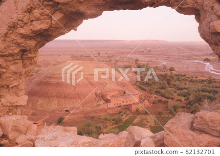 Superb view of the village of Ait Ben Haddou, a World Heritage Site near Ouarzazate, Morocco Superb view of the village of Ait Ben Haddou, a World Heritage Site near Ouarzazate, Morocco 82132701