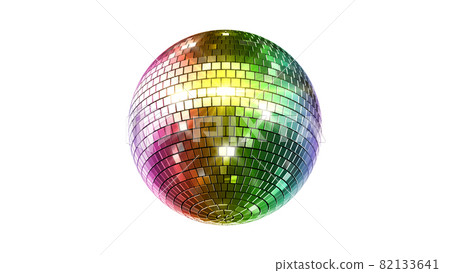 Mirror Ball Disco Club Dance Glitter 3D Illustration Background Back 82133641