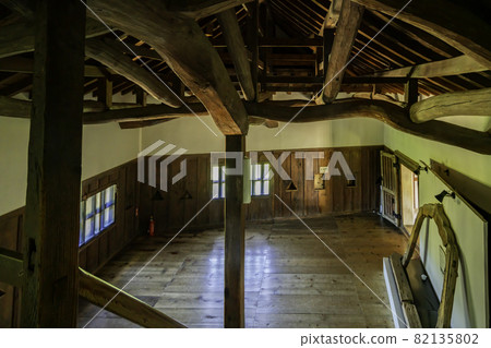 Inside the castle tower of Hikone Castle, Hikone City, Shiga Prefecture 82135802