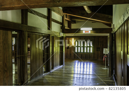 Inside the castle tower of Hikone Castle, Hikone City, Shiga Prefecture 82135805