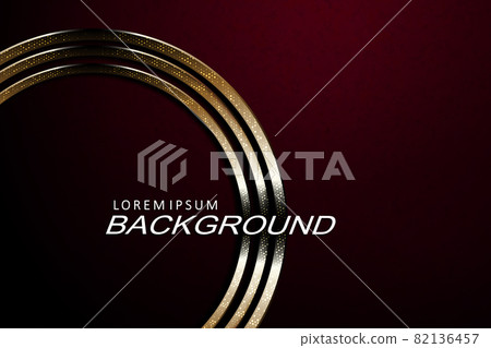 Gorgeous burgundy texture design, gold round mosaic frame 82136457