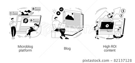 Social media marketing abstract concept vector illustrations. 82137128