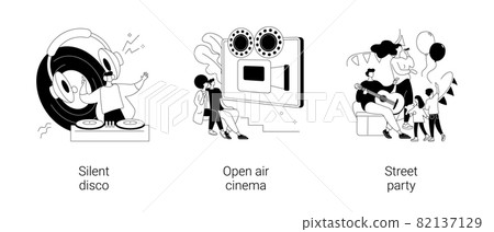 City enternainment abstract concept vector illustrations. City enternainment abstract concept vector illustrations. 82137129