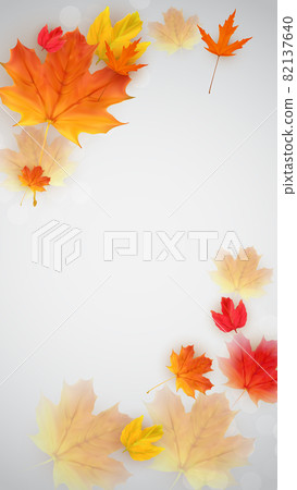 Shiny Autumn Leaves Sale Banner. Business Discount Card. Vector Illustration Shiny Autumn Leaves Sale Banner. Business Discount Card. Vector Illustration 82137640